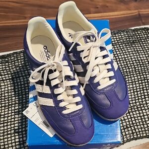Adidas Samba Women's Purple and White Sneakers, Size 9